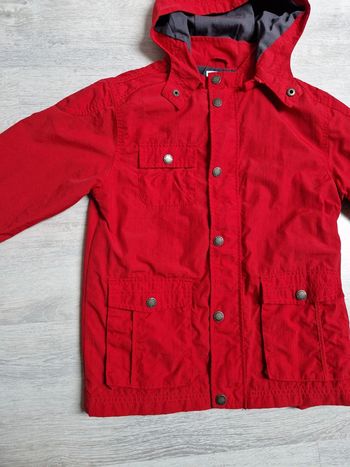 Blouson avec capuche rouge Vertbaudet 10 ans
