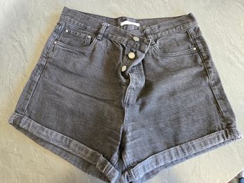 short en jean noir