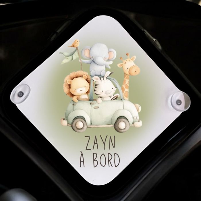 Pancarte voiture « bebe à bord » personnalisée - photo numéro 10