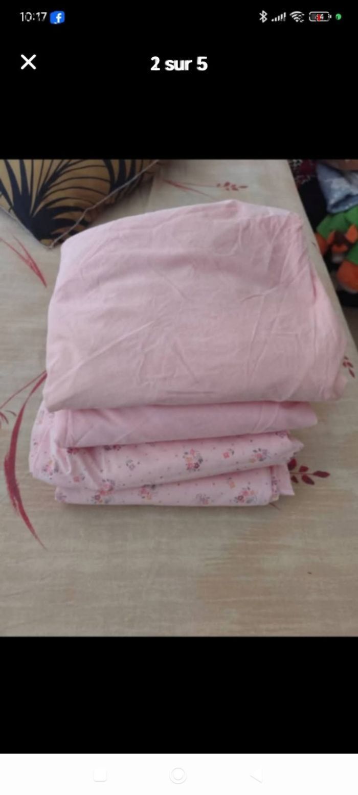 Lot de 4 draps housse 1 personne - photo numéro 2
