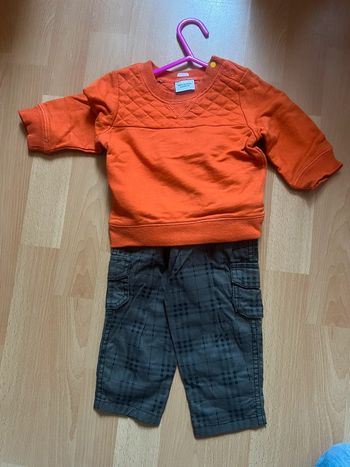 Ensemble garçon pull + pantalon 6mois tape à l’œil