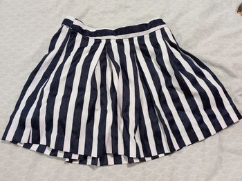 Jupe patineuse rayé bleue marine