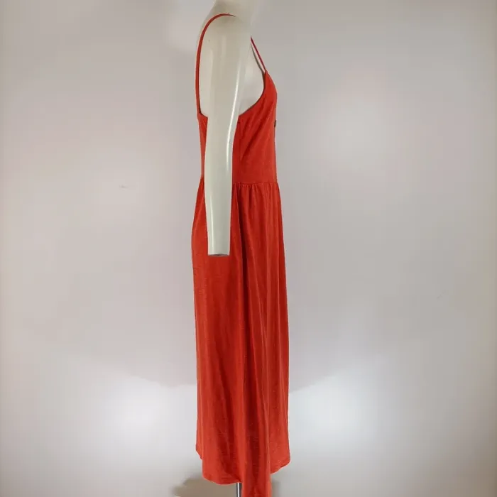 Robe orange à bretelles CMT Collection taille 38 été - A131 - photo numéro 7
