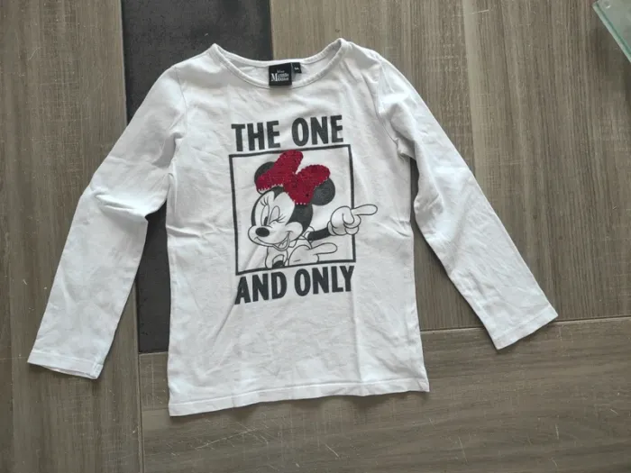 T shirt grandes manches Minnie sequins - photo numéro 3