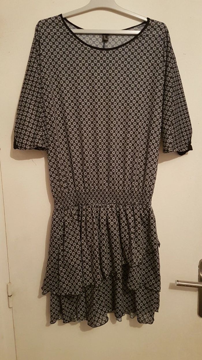 Robe fleurie bleu ming collection L