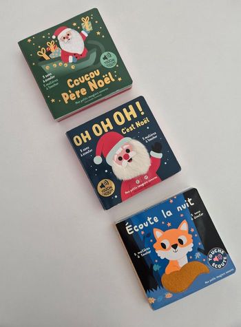 Lot de 3 Livres Imagiers "Ecoute et Touche" Bébé