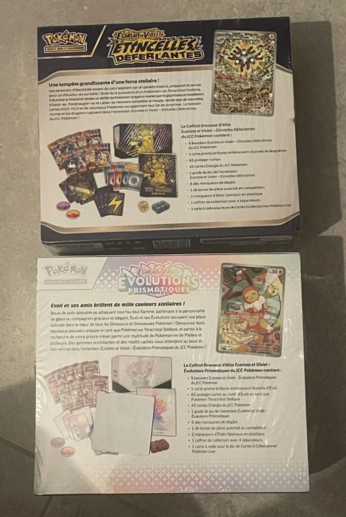 2 ETB Pokémon : EV8.5 et EV8.0: Coffret Prismatiques et Étincelles - photo numéro 3