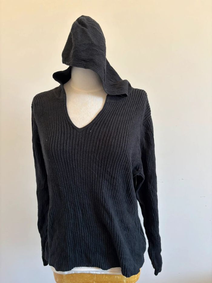 Pull noir à capuche Tommy Hilfiger - photo numéro 4