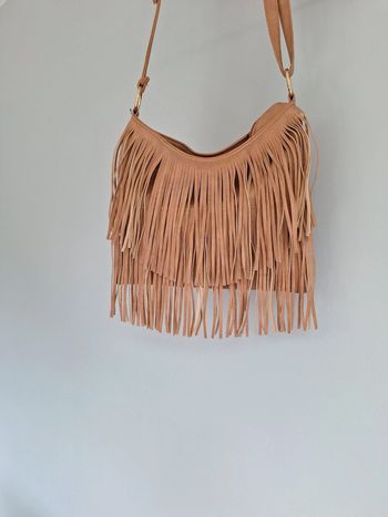 Sac franges camel style vintage