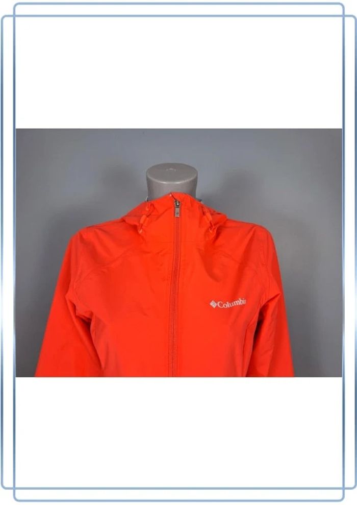 veste à capuche / hoodie Columbia coupe vent femme rouge - taille XS floqué (71) - photo numéro 2