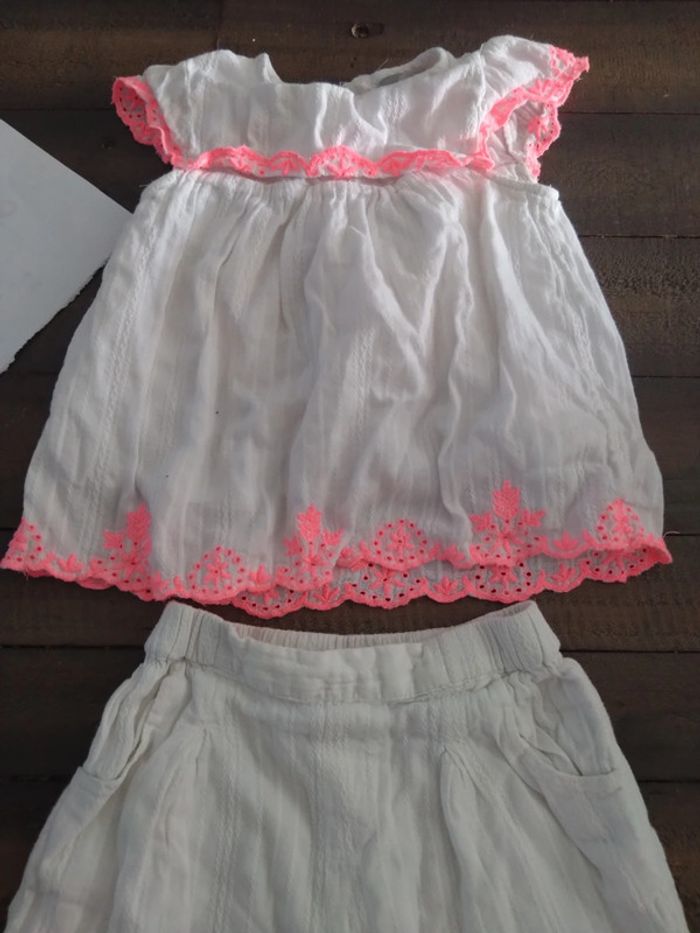 Ensemble short haut bébé fille Primark neuf t 18 24 mois - photo numéro 2