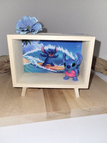 Tirelire bois Stitch personnalisée 