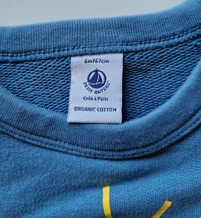 Pull bleu Petit Bateau 6 mois - photo numéro 2