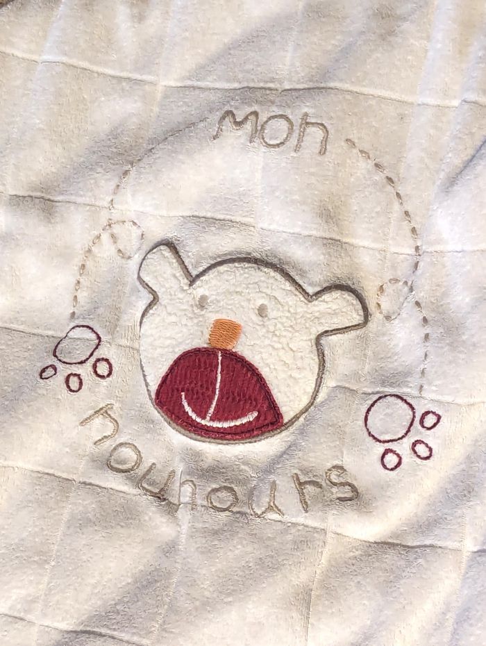 Sac Couchage Couchette Motif Quadrillages Ourson Ecriture Nounours Accessoire Petits Enfants Bébés - photo numéro 5