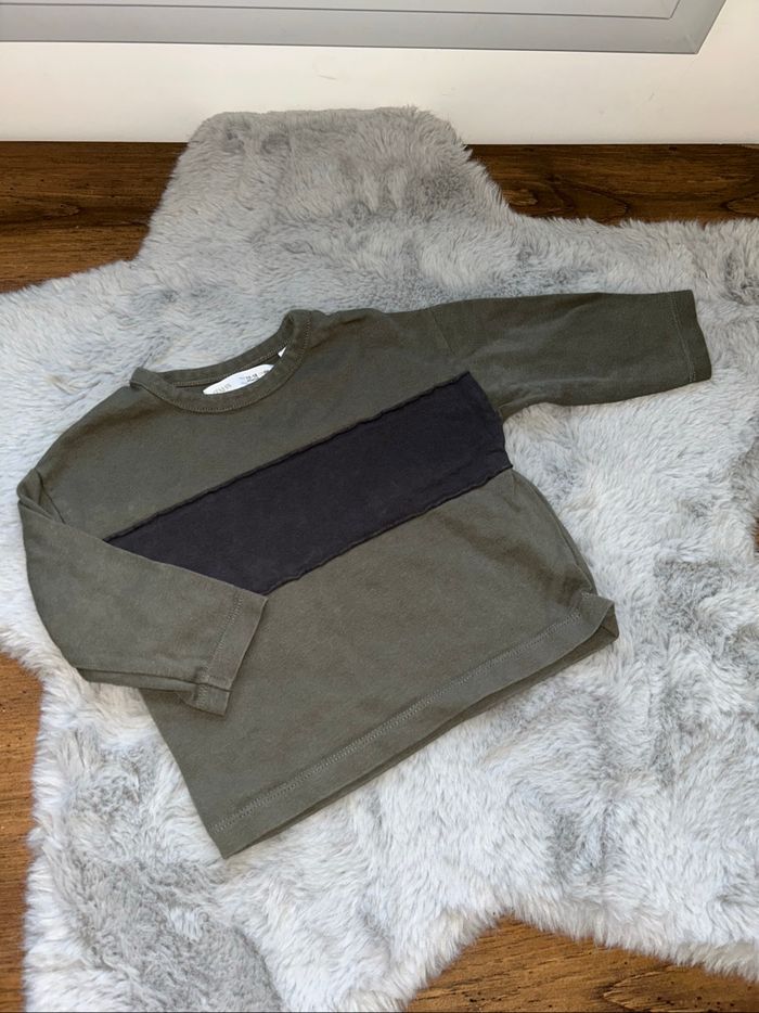 Petit pull kaki - 12/18 mois - Zara