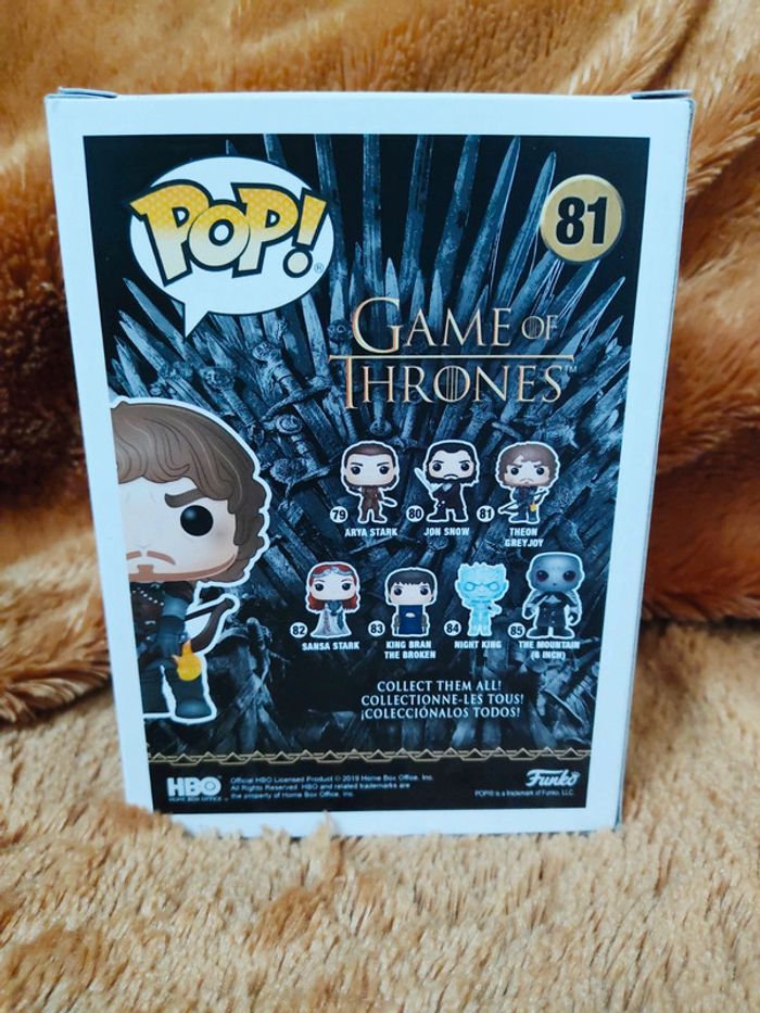 Funko Pop game of thrones Theon Greyjoy 81 Neuf - photo numéro 6