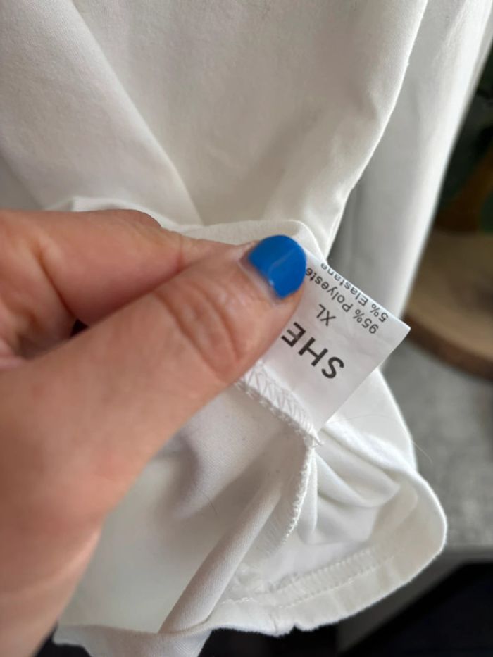 Haut femme blanc manches longues XL - photo numéro 3