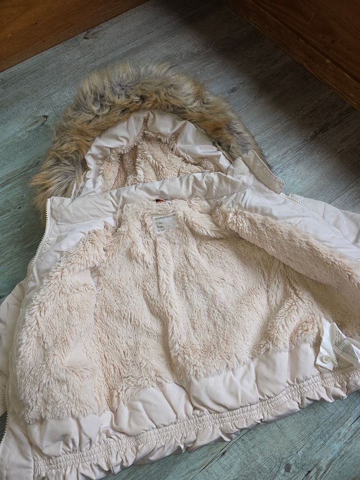 Manteau - doudoune fille tao - tape a l'œil taille 36 mois - 3 ans beige - photo numéro 3