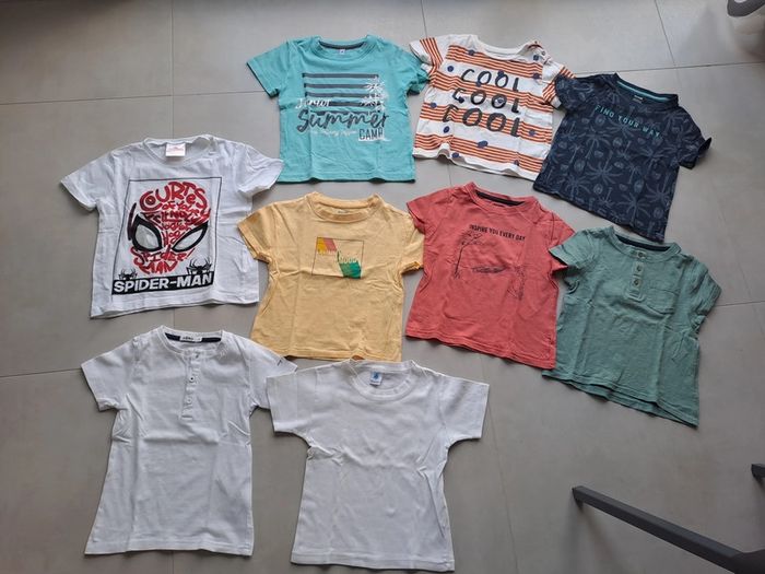 Lot de 9 t shirts MC 3A - TBE