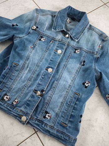 Veste en jean jeans fille disney Mickey Primark 11 12 ans brodé Disneyland Paris 
