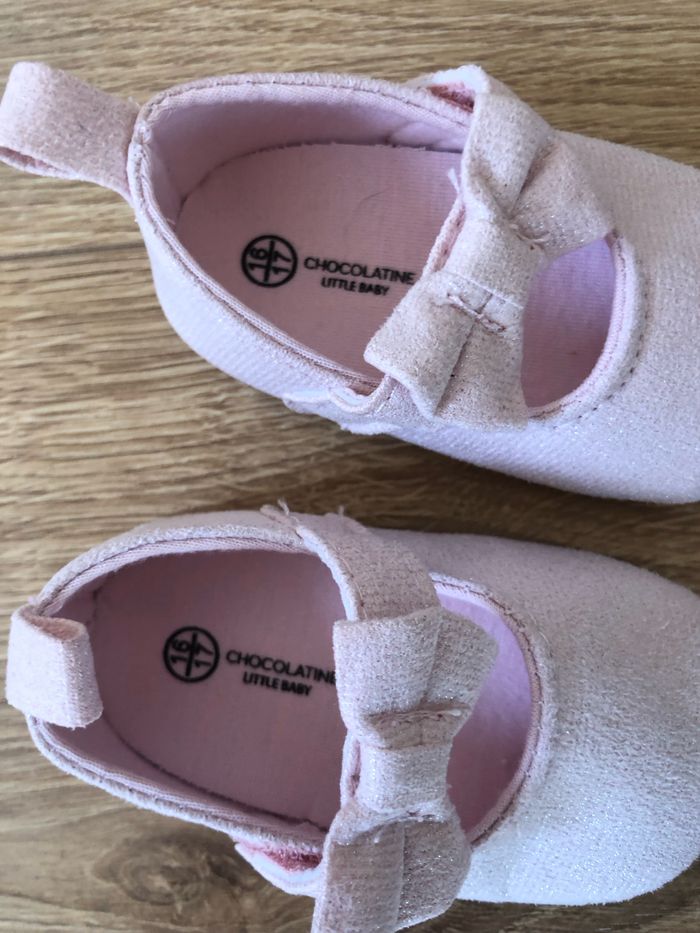 Chaussure chausson rose bébé - photo numéro 2