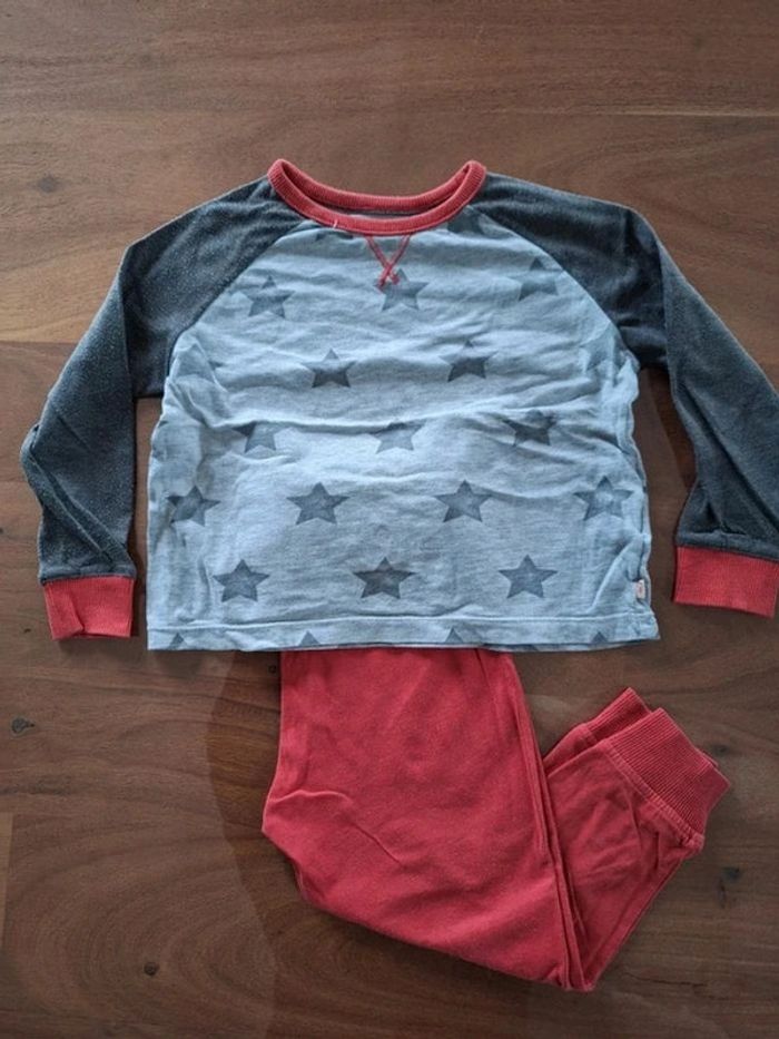 Pyjama rouge et gris Okaïdi 3 ans