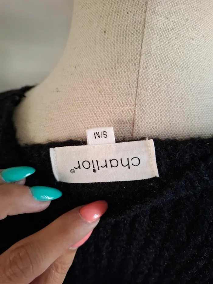 🖤Pull court noir basique chic Charlior T36/38 - photo numéro 5