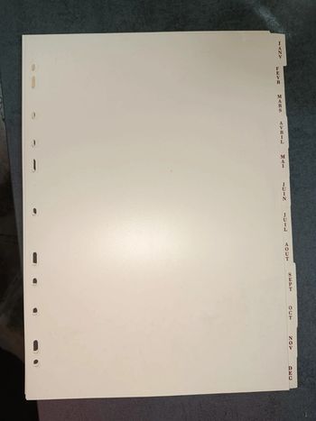 12 Intercalaires mois