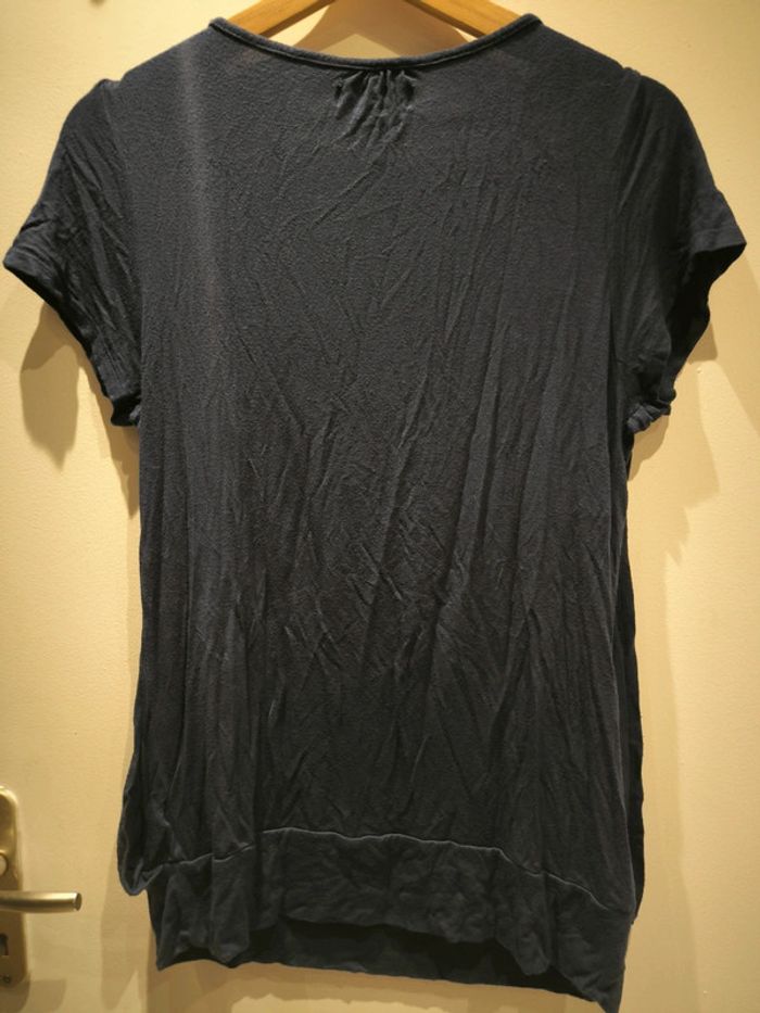 Teeshirt bleu marine de grossesse - photo numéro 4