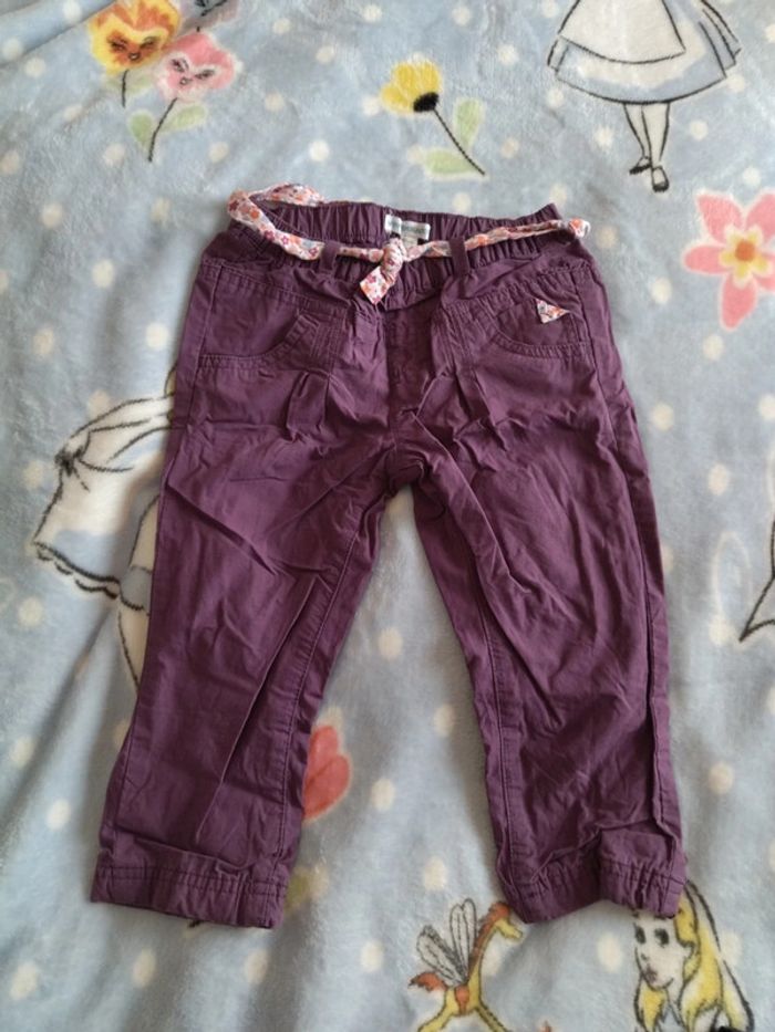 Pantalon Verbaudet fleurs 24 mois