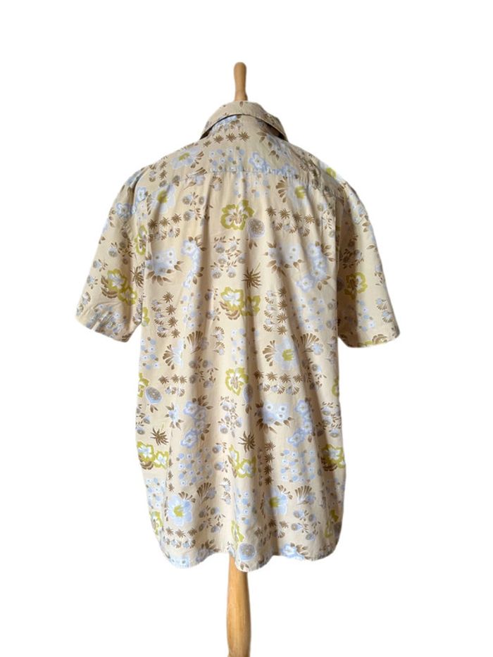 🌴🍋Chemise homme estivale vintage hawaïenne Hawaiian floral lemon shirt🍋🌴 - photo numéro 5