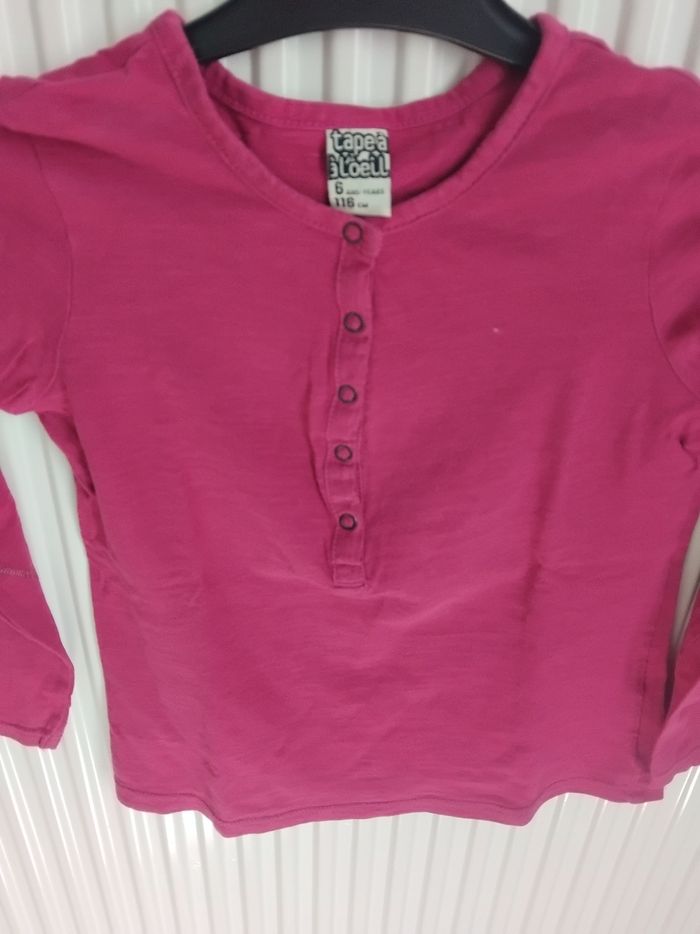 T shirt manches longues fille 6 ans tao - photo numéro 2