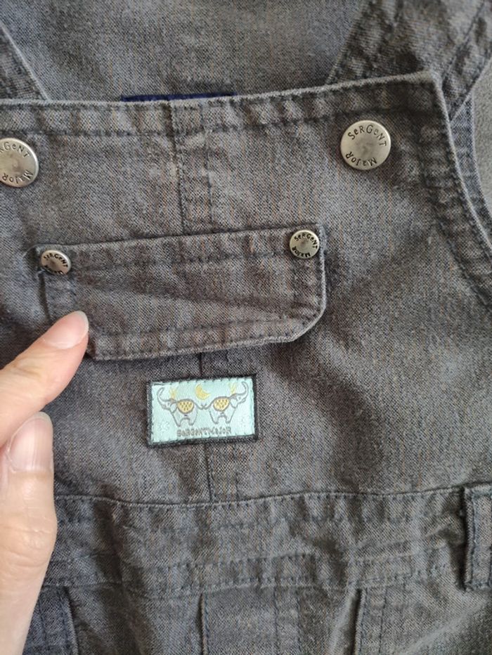 Salopette grise sergent major 6 mois - photo numéro 3