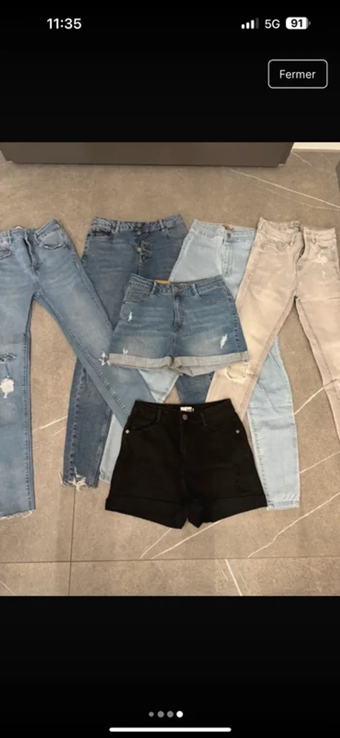 Lot de jeans et shorts - Tailles 34 - photo numéro 3
