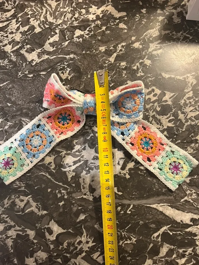 Barrette noeud tricot - photo numéro 4