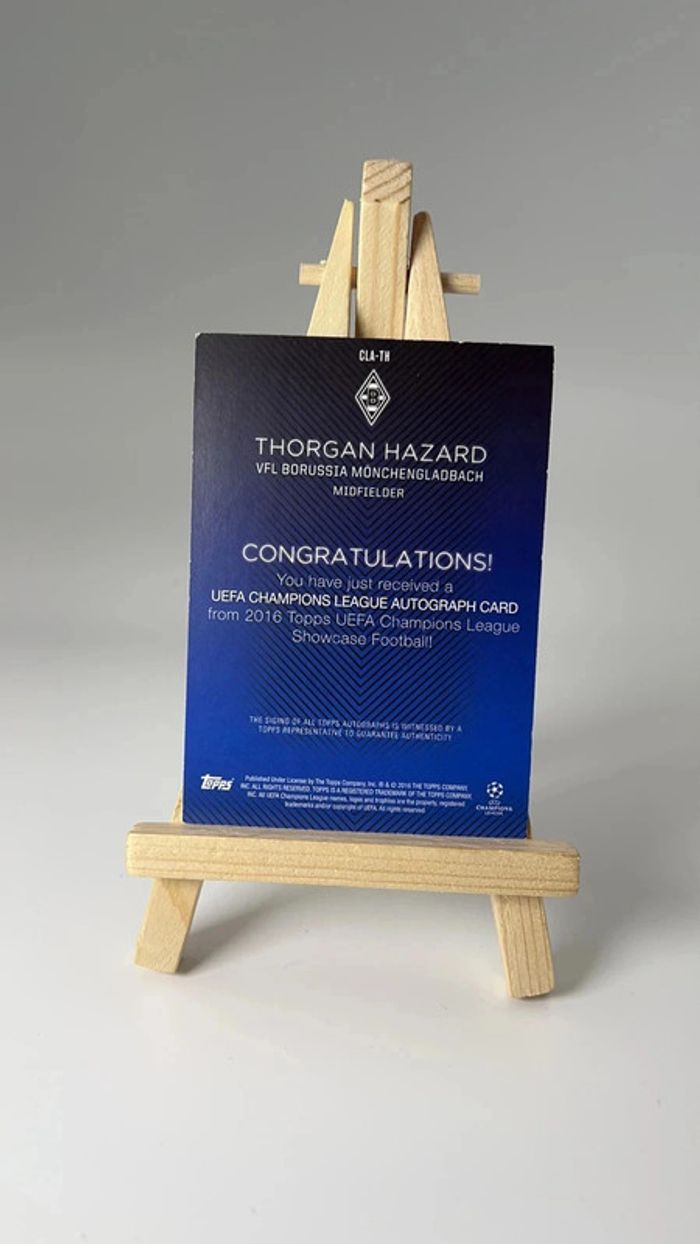2015-16 Topps UCL Showcase Auto Green /150 Thorgan Hazard #CLA-TH Auto - photo numéro 4