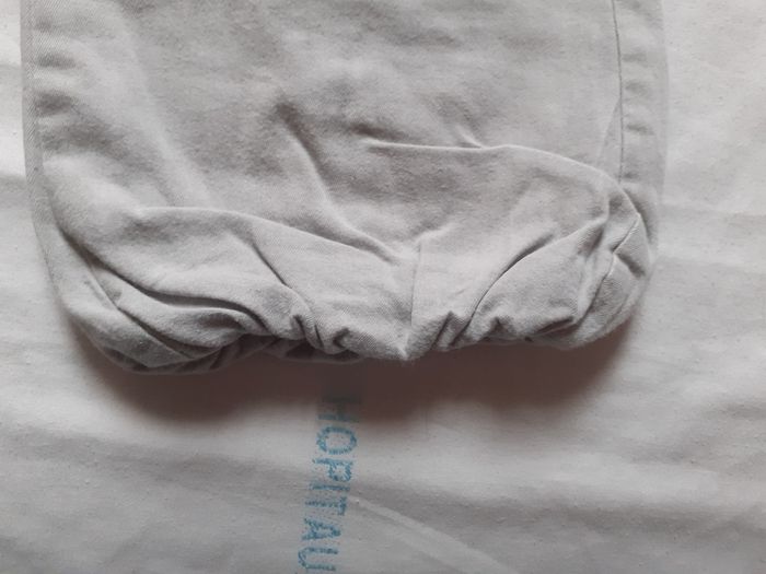 Pantalon gris clair bas bouffant motif étoiles brodées - photo numéro 4