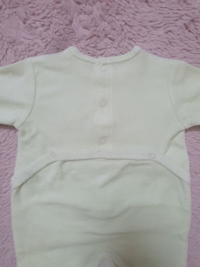 Pyjama velours imprimé renard forêt 1 mois 54 cm - photo numéro 4