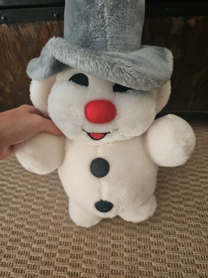Grande peluche bouli bonhomme de neige vintage - photo numéro 9