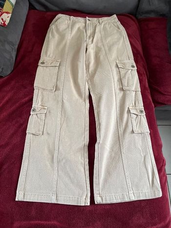 Pantalon cargo beige