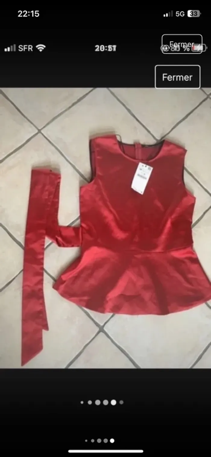 Neuve avec étiquette Magnifique blouse en 38/40 de la boutique Zara - photo numéro 7