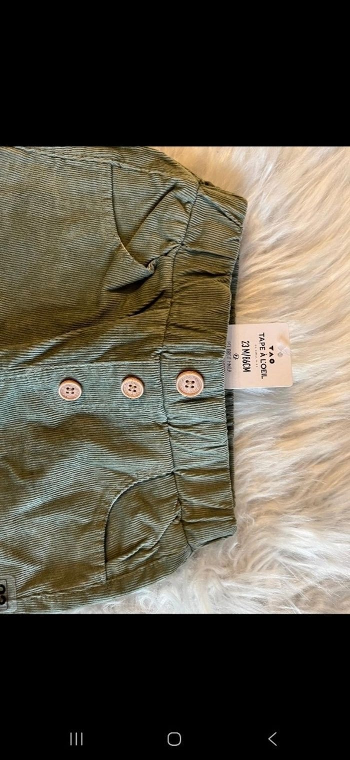 (Neufs non portés) 🏷🏷🥰👌😍🤩superbe ensemble teeshirt ml et pantalon velours 23 mois garçon - photo numéro 7