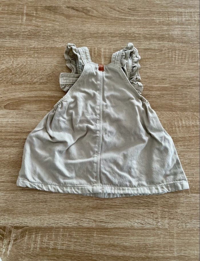 Ensemble bébé fille Benetton 68 cm (6-9 mois) robe salopette + t-shirt - photo numéro 4