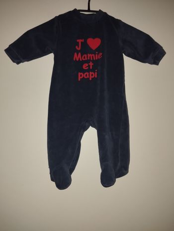 Pyjama influx taille 6 mois j aime mamie et papi