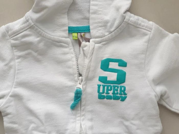 1 gliet blanc 6 mois zip marque orchestra - photo numéro 2