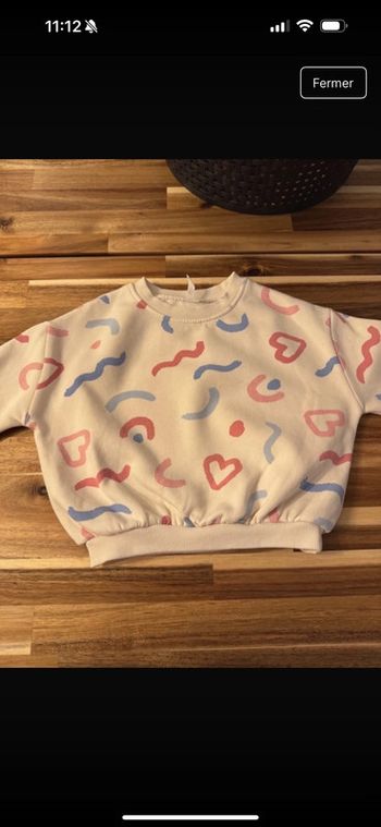 Pull oversize 12 mois