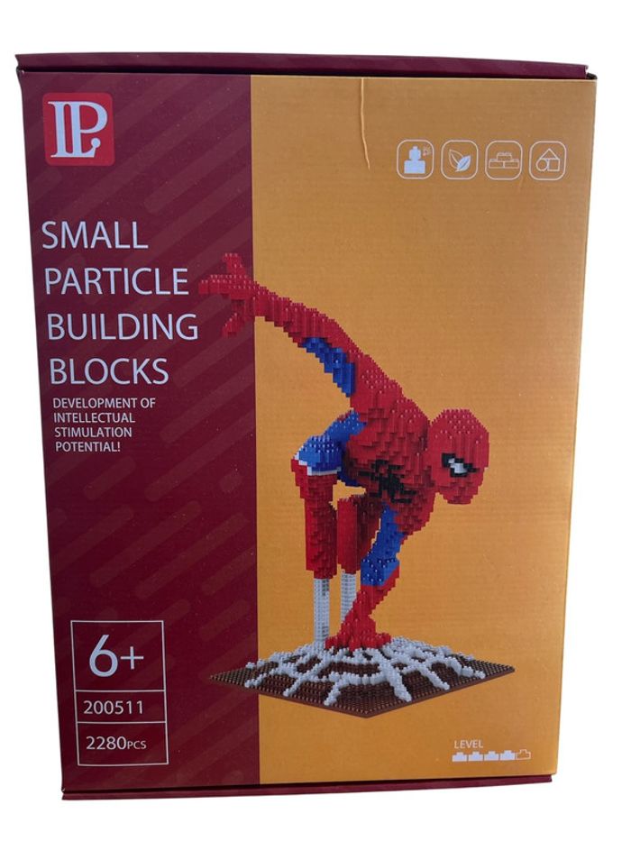 Boîte de blocks style lego en miniature#spiderman#2280 pièces