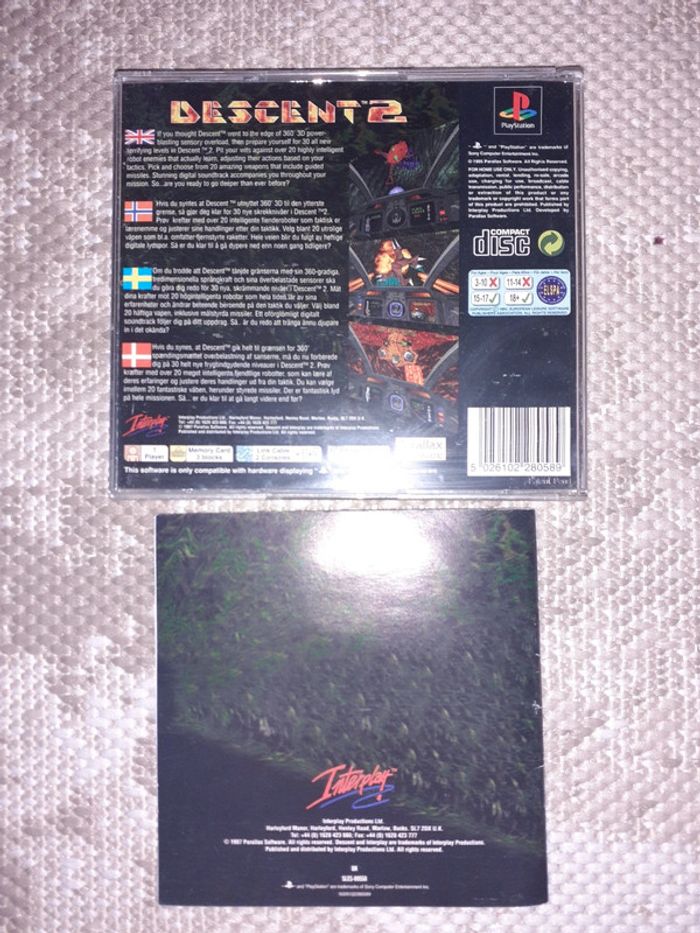Jeu playstation 1 ps1 descent 2 - photo numéro 2