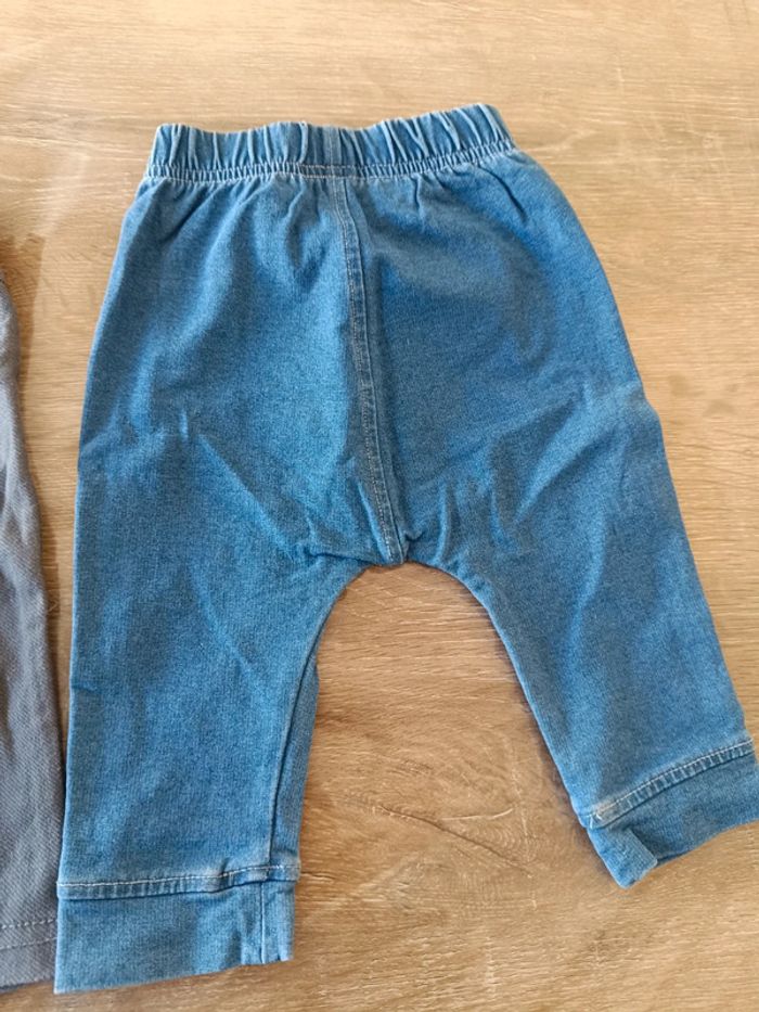 Lot 2 petit pantalons leggings garçon 6 mois - photo numéro 5