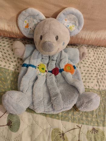 Doudou souris bleue nicotoy